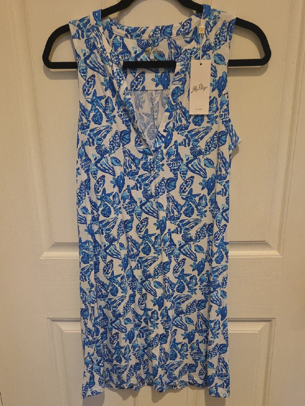 Lilly Pulitzer Blue & White Seashell Dress